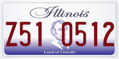 IL license plate Z510512