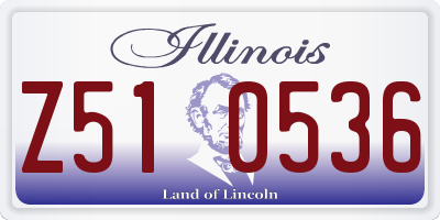 IL license plate Z510536