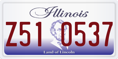 IL license plate Z510537