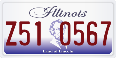 IL license plate Z510567