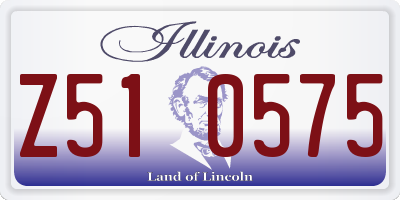 IL license plate Z510575