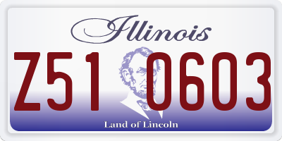 IL license plate Z510603