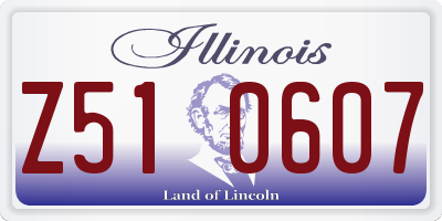 IL license plate Z510607