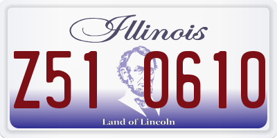 IL license plate Z510610