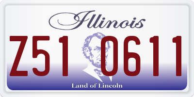 IL license plate Z510611