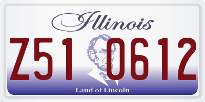 IL license plate Z510612