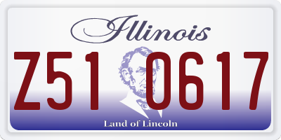 IL license plate Z510617