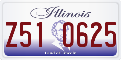 IL license plate Z510625