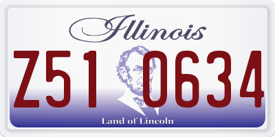 IL license plate Z510634