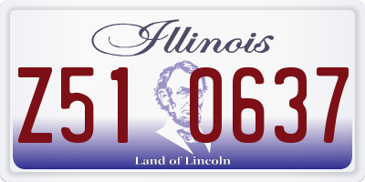 IL license plate Z510637
