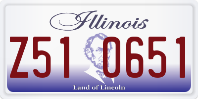 IL license plate Z510651