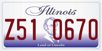IL license plate Z510670