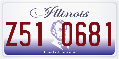 IL license plate Z510681