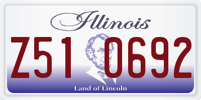 IL license plate Z510692