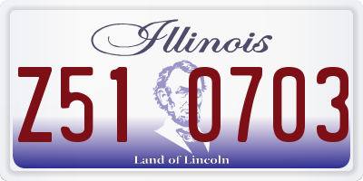 IL license plate Z510703