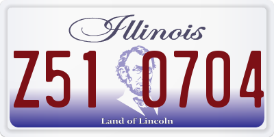 IL license plate Z510704