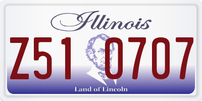 IL license plate Z510707