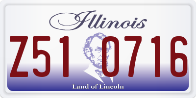 IL license plate Z510716