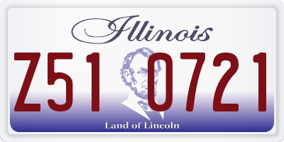 IL license plate Z510721