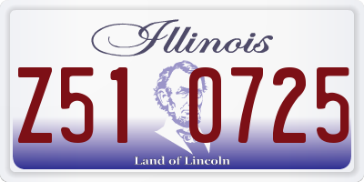 IL license plate Z510725