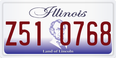 IL license plate Z510768