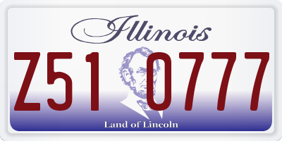 IL license plate Z510777