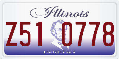 IL license plate Z510778