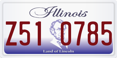 IL license plate Z510785