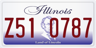 IL license plate Z510787