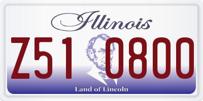 IL license plate Z510800