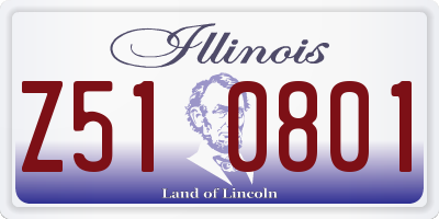 IL license plate Z510801