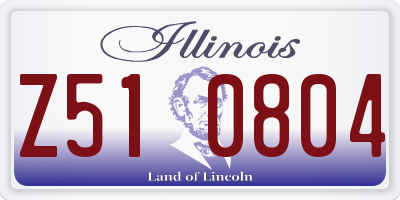 IL license plate Z510804