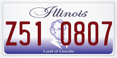 IL license plate Z510807