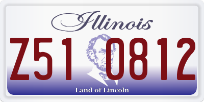 IL license plate Z510812