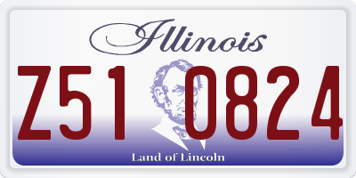 IL license plate Z510824