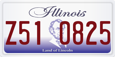 IL license plate Z510825