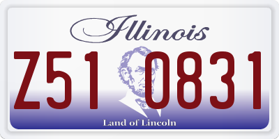 IL license plate Z510831