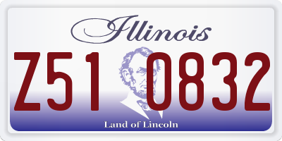 IL license plate Z510832