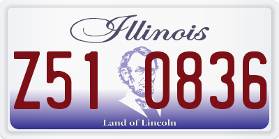 IL license plate Z510836