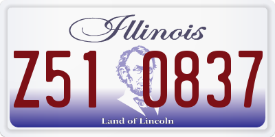 IL license plate Z510837