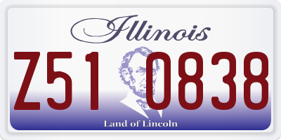 IL license plate Z510838