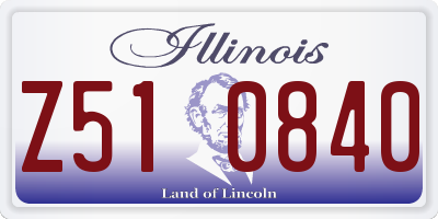 IL license plate Z510840