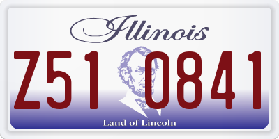 IL license plate Z510841