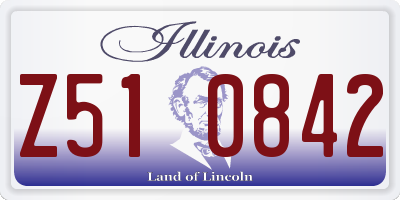 IL license plate Z510842