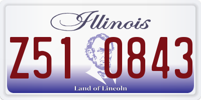 IL license plate Z510843
