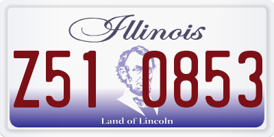 IL license plate Z510853