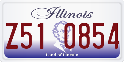 IL license plate Z510854