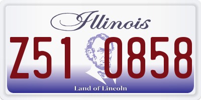 IL license plate Z510858