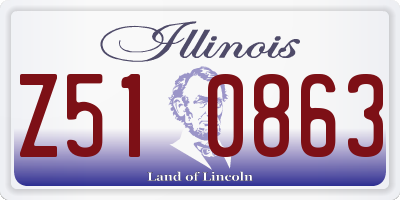 IL license plate Z510863