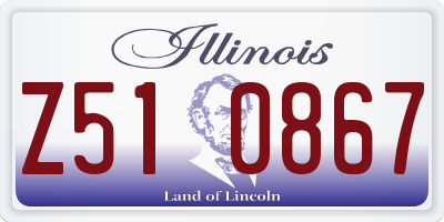 IL license plate Z510867